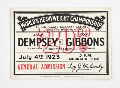 Lot 421 - A World Heavyweight Championship, Jack Dempsey...