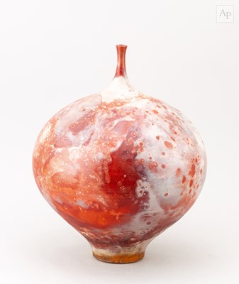 Lot 340 - JON BULL; a stoneware celestial bottle with...