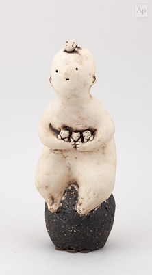 Lot 412 - MASAZUMI YAMAZAKI; 'Kittens', an earthenware...
