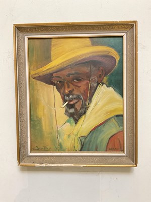Lot 1769 - JACQUES MELS; oil on canvas, portrait of a...