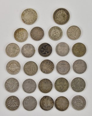 Lot 1609 - Twelve Victorian Maundy threepence coins...