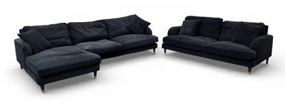 Lot 15 - PAYTON; a modern contemporary black velvet...