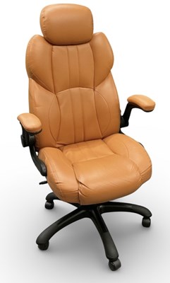 Lot 57 - SONGMICS; a modern contemporary tan leather...