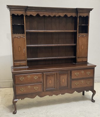 Lot 1060 - A George III style oak and mahogany...