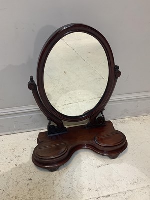 Lot 1170 - A Victorian mahogany dressing table mirror,...