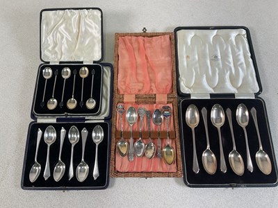 Lot 555 - THOMAS BRADBURY & SONS; a cased set of six...