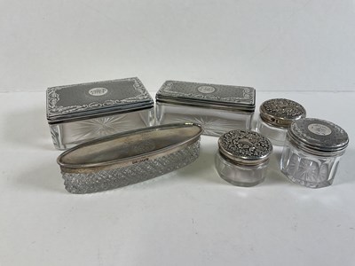 Lot 586 - A Victorian hallmarked silver mounted clear...