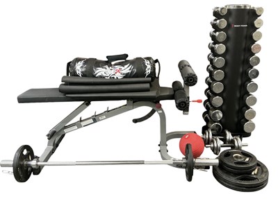Lot 422 - BODY POWER; a modern freestanding dumbbell...