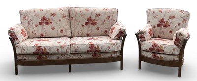 Lot 116 - ERCOL; a modern medium elm spindleback three...