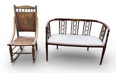 Lot 63 - An Edwardian mahogany and crossbanded salon...