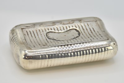 Lot 1095 - A George III hallmarked silver snuff box of...