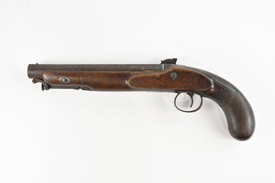 Lot 530 - TAFFIN; a 19th century percussion cap pistol,...