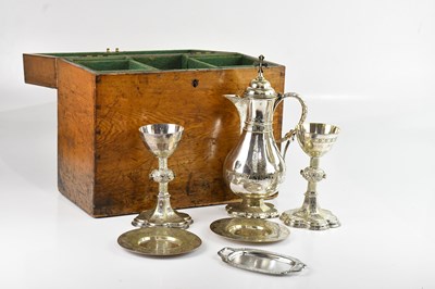 Lot 2 - A Victorian silver plated five piece...