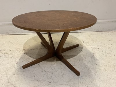 Lot 1182 - A mid century teak circular coffee table,...