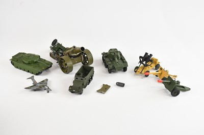 Lot 686 - A collection of playworn military vehicles...