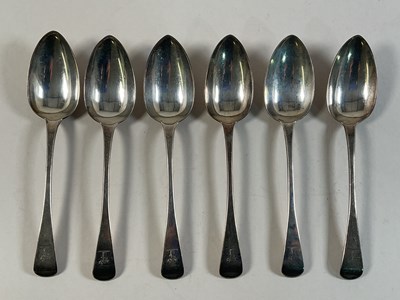 Lot 526 - T COX SAVORY; a set of six William IV...