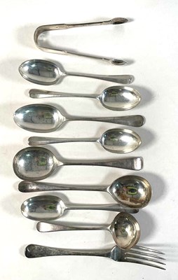 Lot 520 - A group of hallmarked silver flatware...