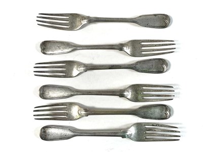 Lot 545 - JOHN SAMUEL HUNT; a set of six hallmarked...