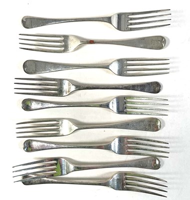 Lot 543 - T COX SAVORY; a set of six George IV...