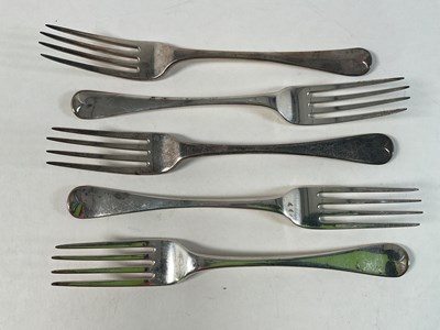 Lot 557 - T COX SAVORY; a set of five George IV...