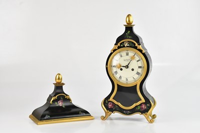 Lot 1282 - A reproduction bracket clock, the dial set...