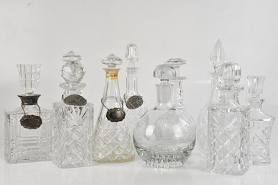 Lot 340 - A decorative cut glass decanter with...