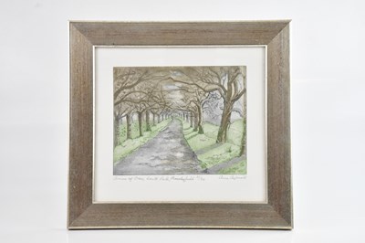 Lot 1749 - ANNE ASPINALL; etching, 'Avenue of Trees,...