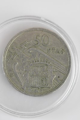 Lot 714 - A 1957 (58) star, 50 pesetas.