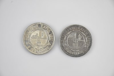 Lot 711 - Two 1897 South Africa 2 shillings.