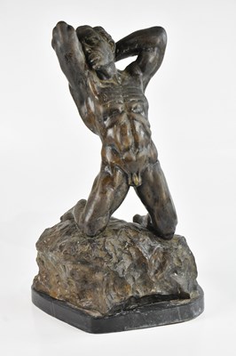 Lot 1282 - AFTER ALFREDO PINA; a large modern bronze of a...