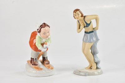 Lot 1576 - ROYAL DUX; an Art Deco model of a standing...
