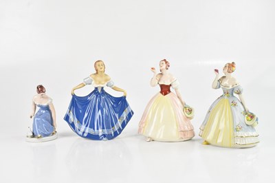 Lot 1419 - ROYAL DUX; two ceramic figures of girls...