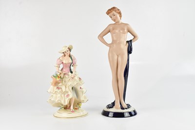 Lot 1402 - ROYAL DUX; an Art Deco model of a standing...