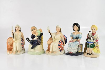 Lot 267 - KEVIN FRANCIS; five ceramic character jugs...