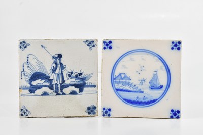 Lot 281 - Two 18th century Delft tinglazed earthenware...