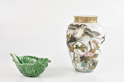 Lot 376 - An early 20th century Japanese porcelain vase...
