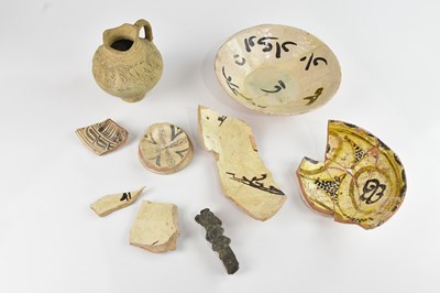 Lot 364 - A collection of antiquities including a broken...
