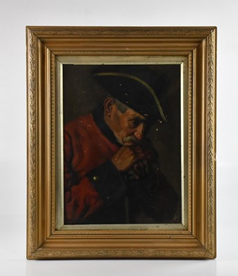 Lot 1747 - C H PRESTON; oil on canvas, portrait of Old...