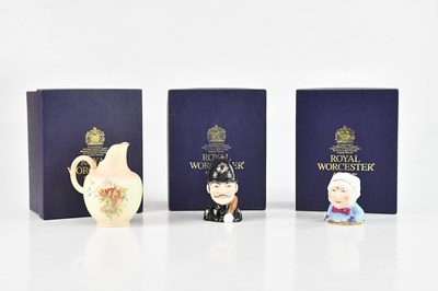 Lot 211 - ROYAL WORCESTER; a reproduction blush ivory...
