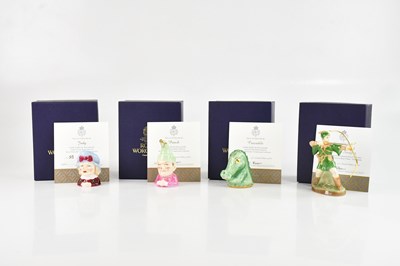 Lot 212 - ROYAL WORCESTER; four candle snuffers...