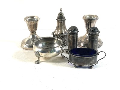 Lot 560 - A mixed group of small silver comprising a...