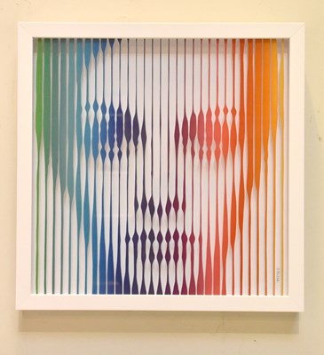 Lot 1647 - VEEBEE; acrylic on perspex, 'Twiggy', signed...