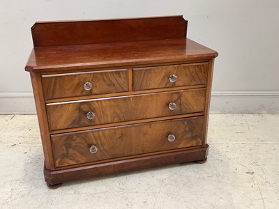 Lot 1159 - A Victorian mahogany chest of two short...