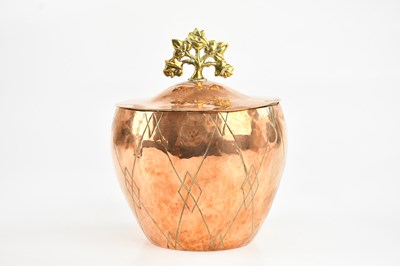 Lot 148 - HUGH WALLIS; an Arts and Crafts copper and...
