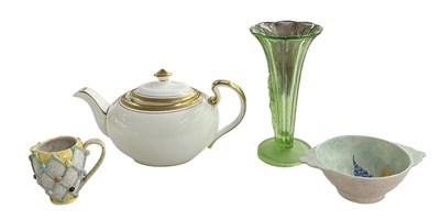 Lot 672 - An early 20th century Art Deco uranium green...
