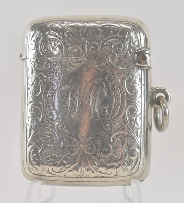 Lot 1110 - A late Victorian hallmarked silver vesta case,...