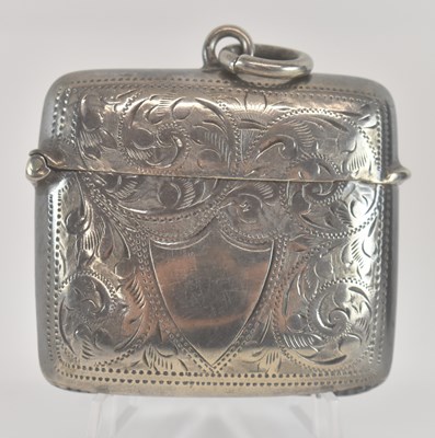 Lot 1116 - A late Victorian hallmarked silver rectangular...