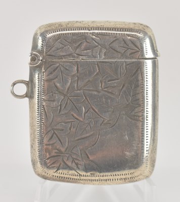 Lot 1118 - An Edward VII hallmarked silver vesta case,...