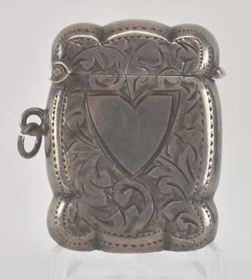 Lot 1119 - A George VI hallmarked silver vesta case,...