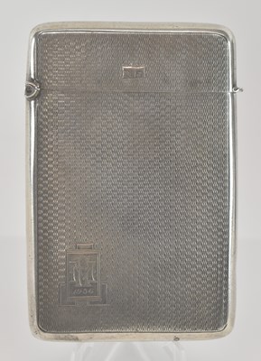 Lot 1067 - JOHN ROSE; a George V hallmarked silver card...